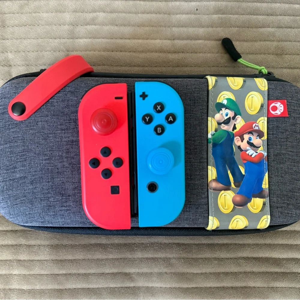 Nintendo Switch Joy-Con Controllers - Red and Blue With extra accessories